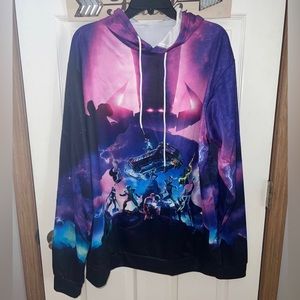NWOT galaxy Superhero hoodie